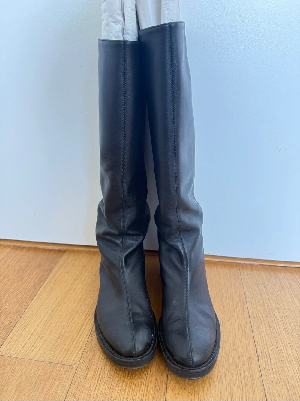 CO Black Over-the-Knee Leather Boots